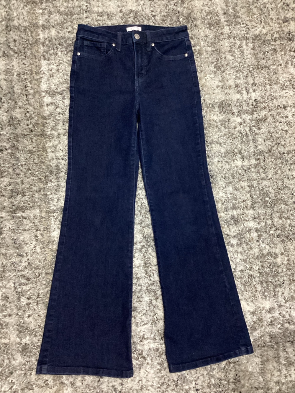 LC Lauren Conrad Navy Flared Wide-Leg Jeans